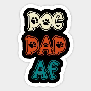 Dog Dad AF Sticker